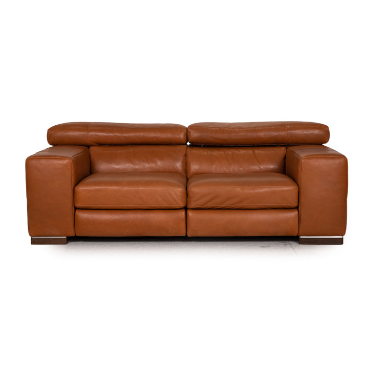 Natuzzi Siena Leder Sofa Braun Zweisitzer Couch Funktion