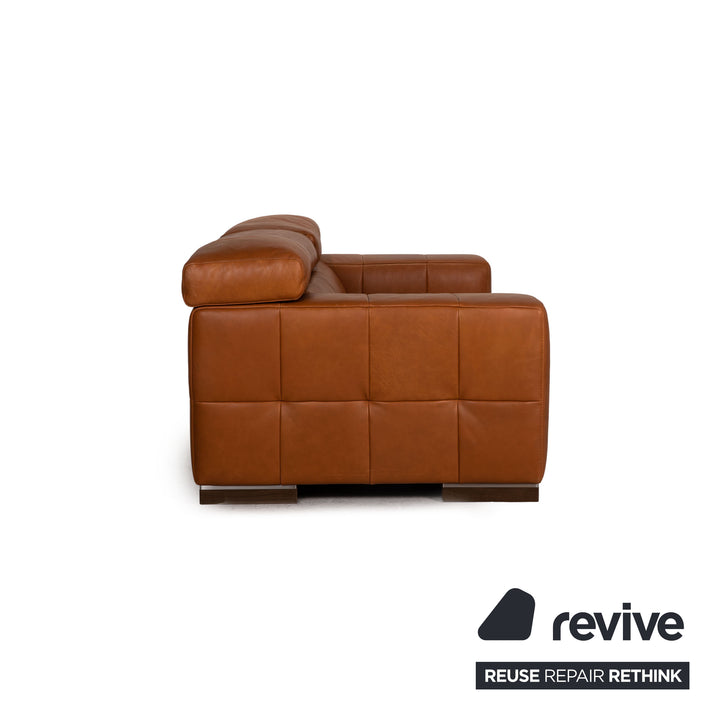 Natuzzi Siena Leder Sofa Braun Zweisitzer Couch Funktion
