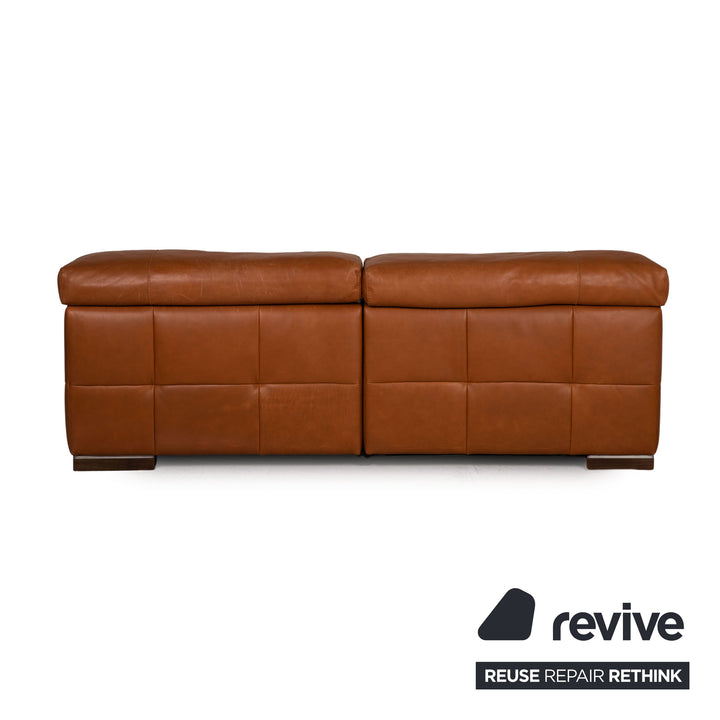 Natuzzi Siena Leder Sofa Braun Zweisitzer Couch Funktion