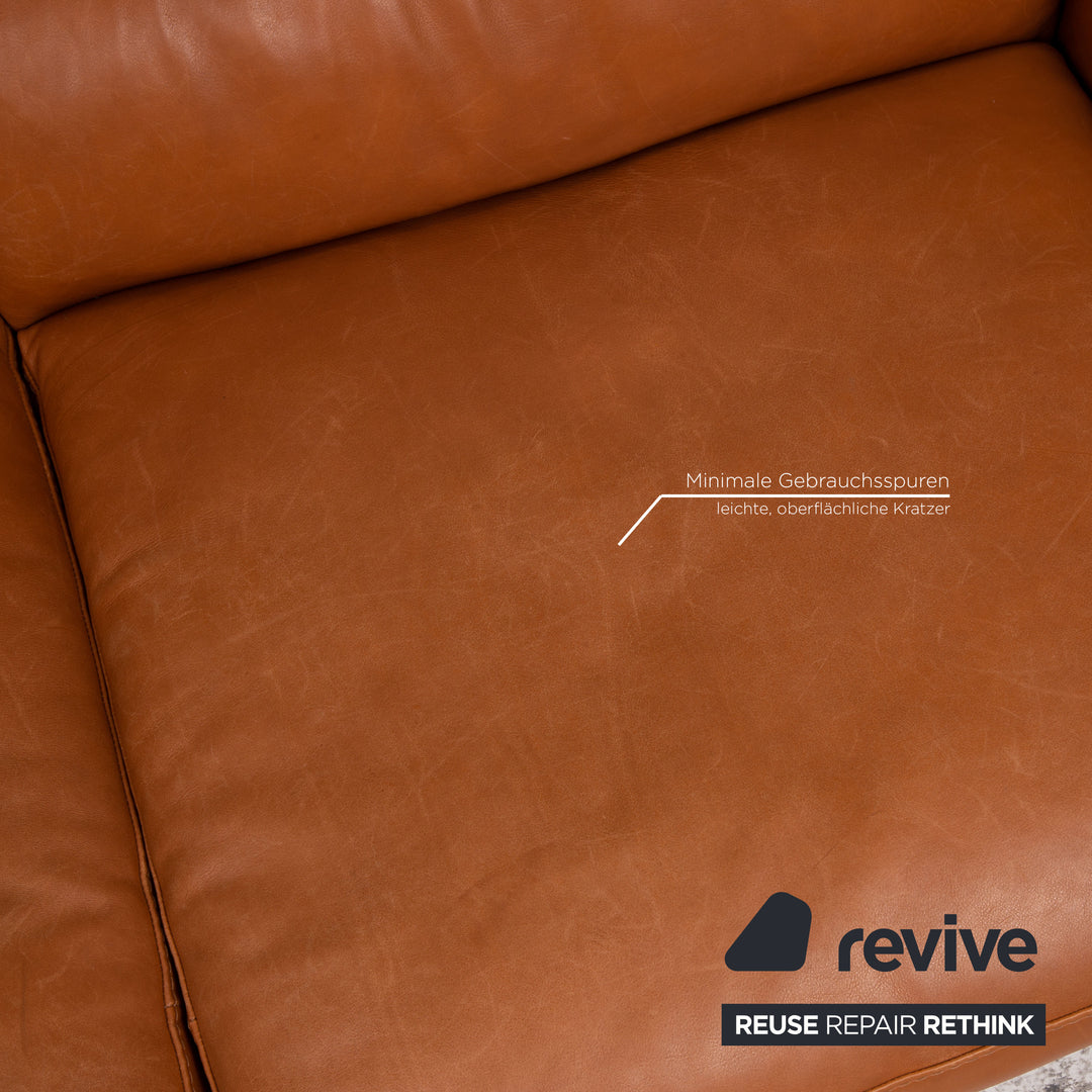 Natuzzi Siena Leder Sofa Braun Zweisitzer Couch Funktion