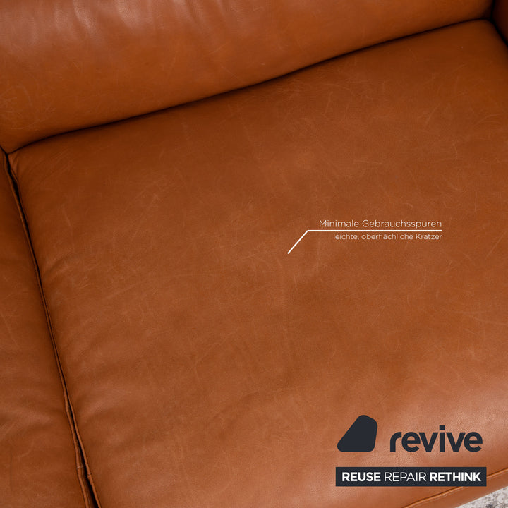Natuzzi Siena Leder Sofa Braun Zweisitzer Couch Funktion
