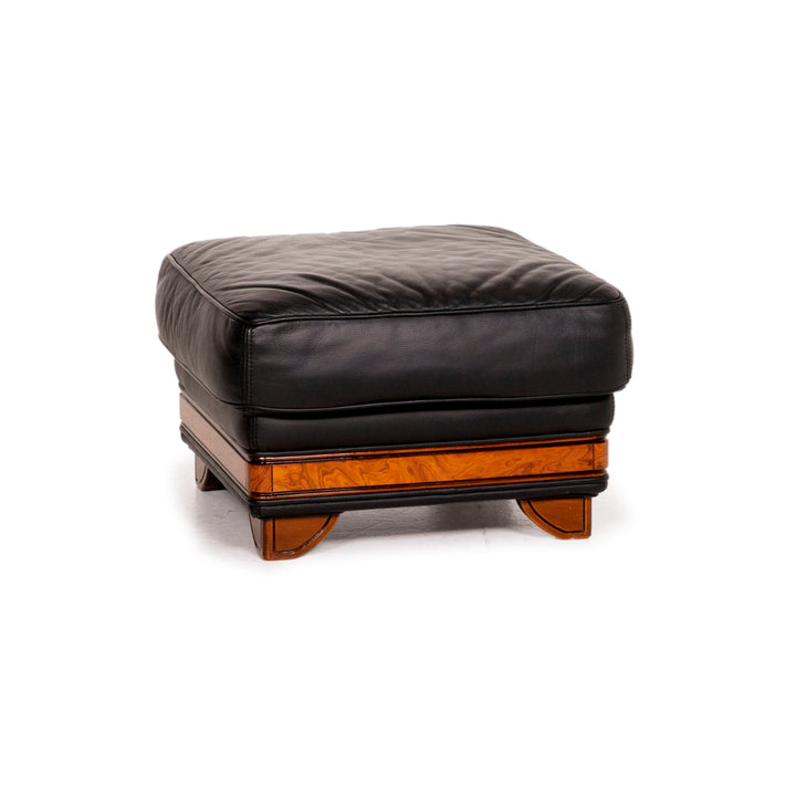 Nieri Leather Stool Black #14880