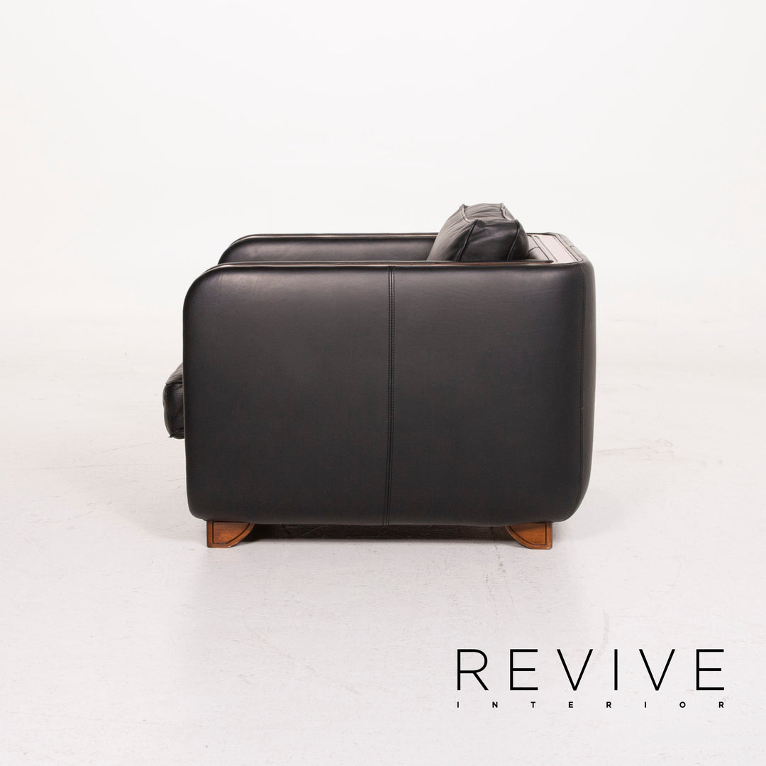 Nieri Leather Armchair Black #14879
