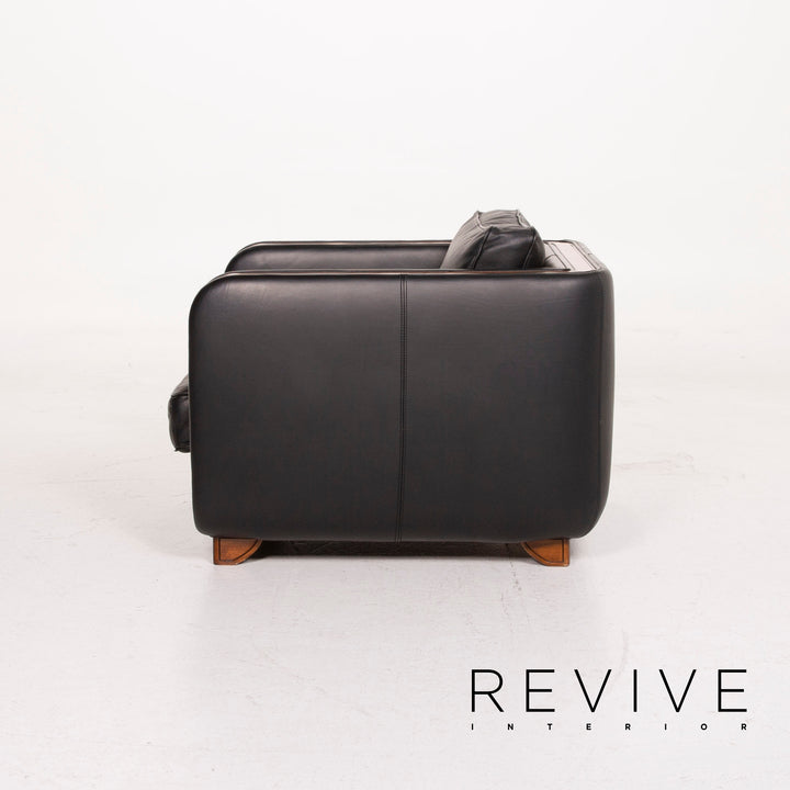 Nieri Leather Armchair Black #14879