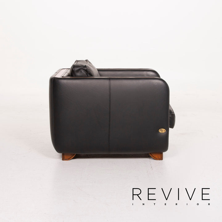 Nieri Leather Armchair Black #14879