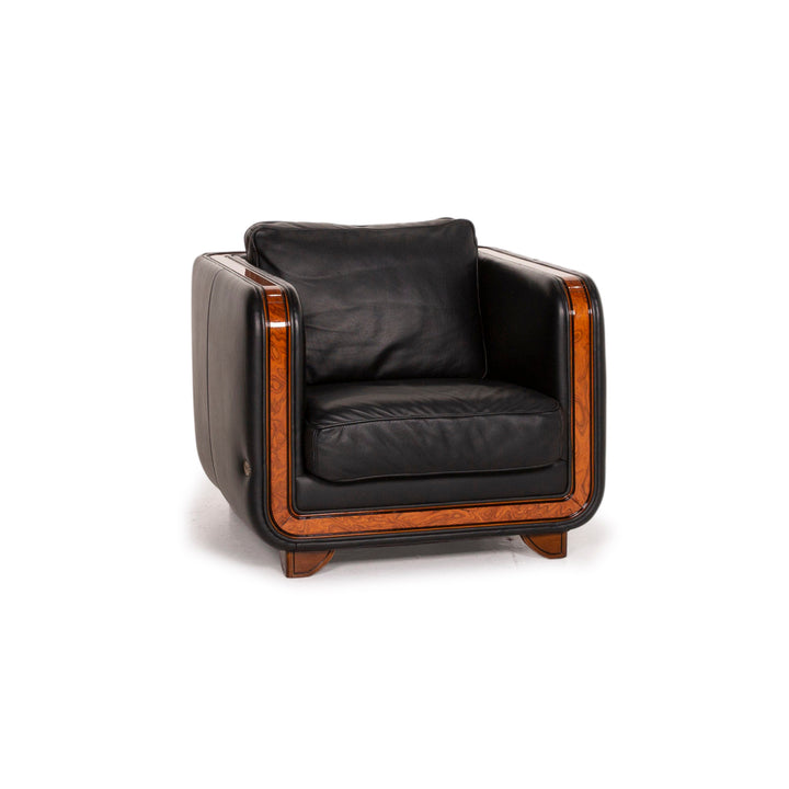 Nieri Leather Armchair Black #14879