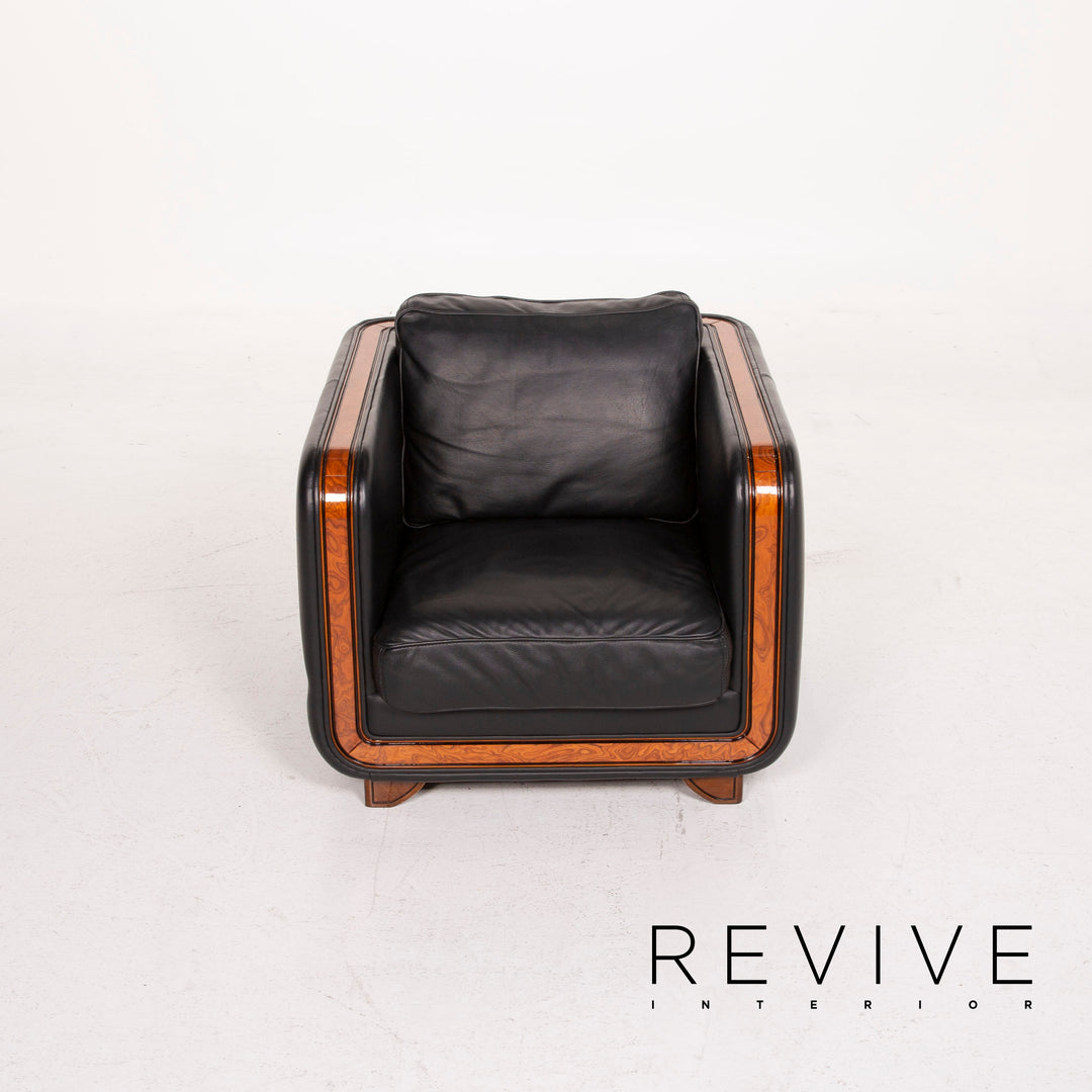 Nieri Leather Armchair Black #14879