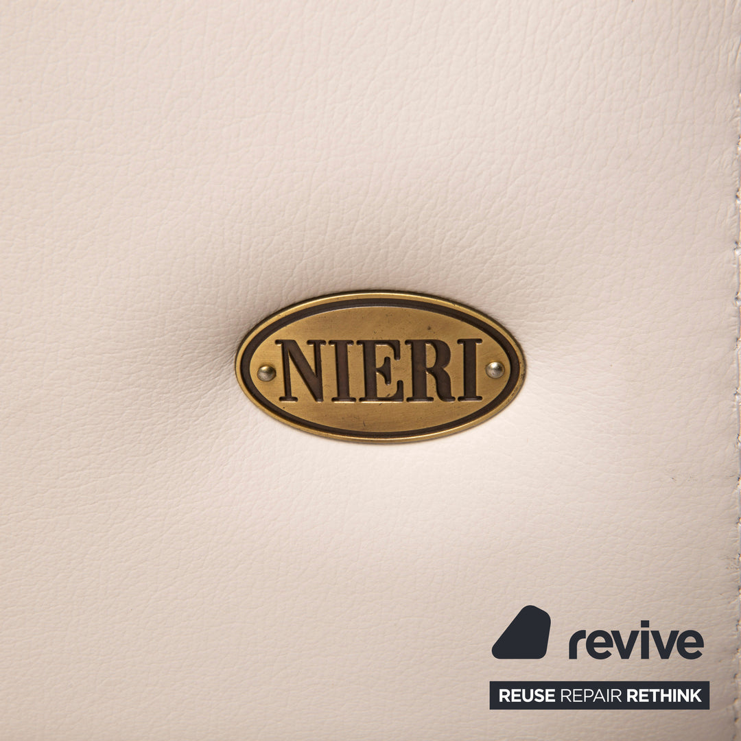 Nieri Leather Armchair White