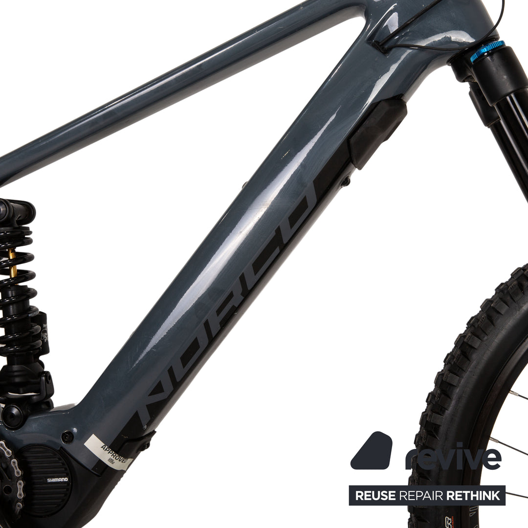 Norco Range VLT C2 2021 Carbon E-Mountainbike Grau Blau RG XL Fahrrad Fully