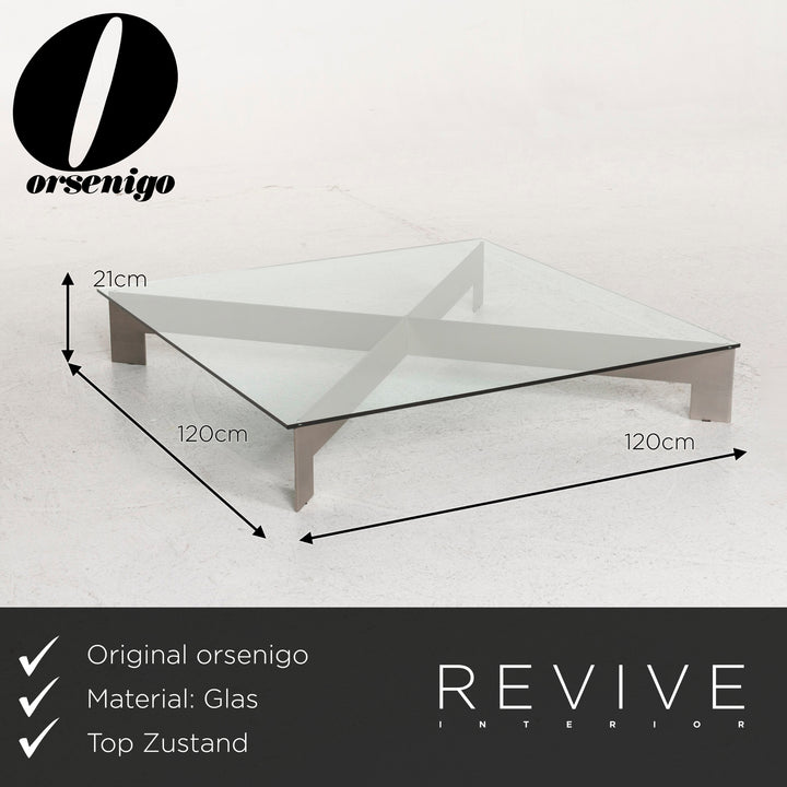 orsenigo glass coffee table square table #12640