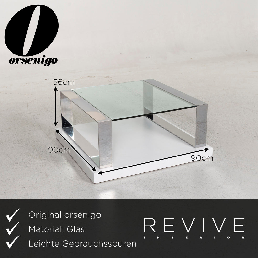orsenigo ring glass coffee table metal #13186