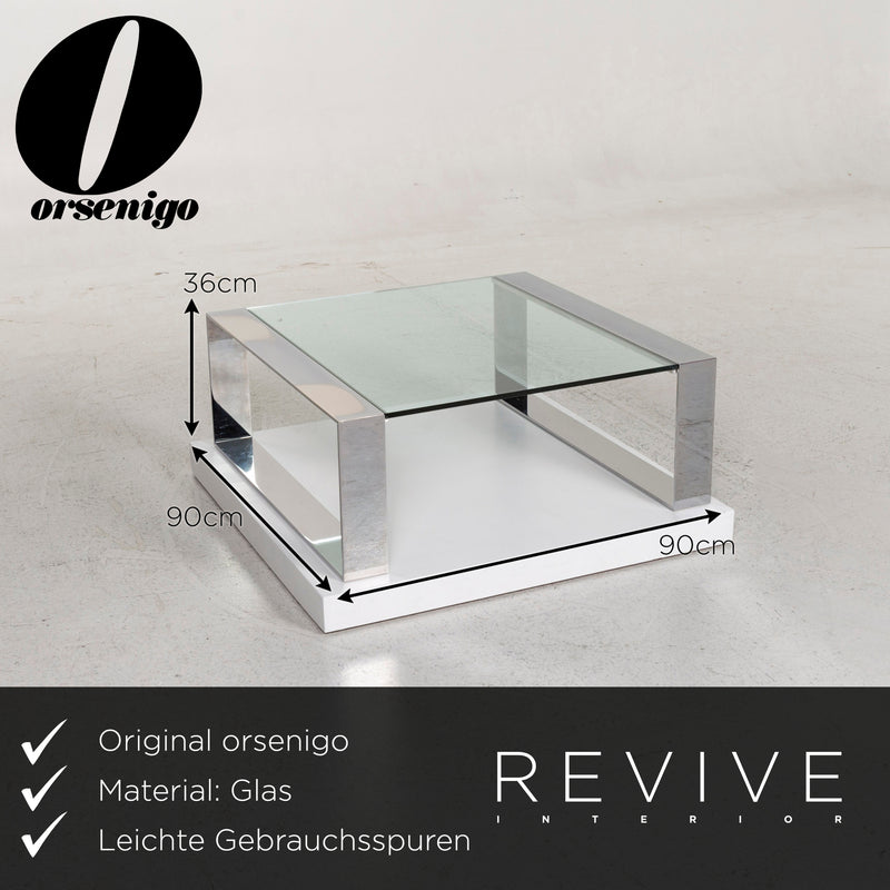 orsenigo Ring Glas Couchtisch Metall 