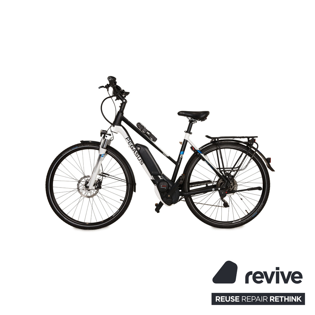 PEGASUS Premio E10 500 2017 Aluminium E-trekking-Bike Schwarz Weiß RH 53 Fahrrad