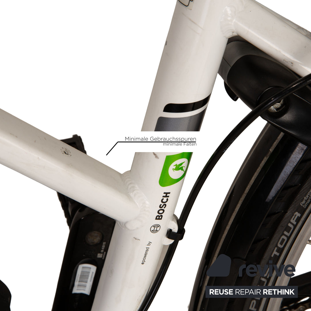 Pegasus PREMIO E8R 400 2017 Aluminum E-City Bike White RH 45 Bicycle