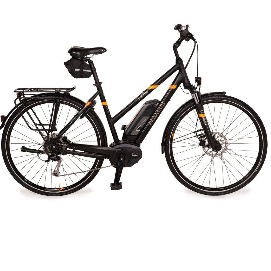 pegasus trekking fahrrad damen PEGASUS E-Trekking Bike SOLERO E8 2017 Schwarz Aluminium - 2. Hand