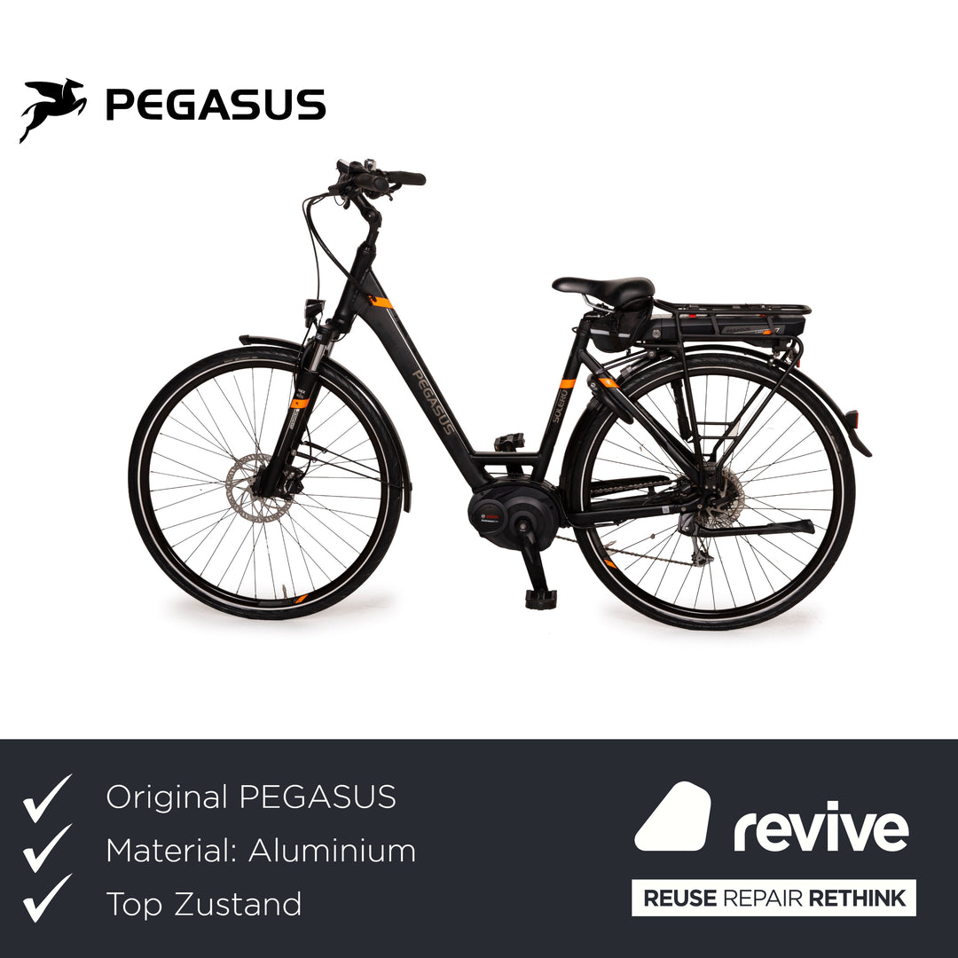 pegasus fahrrad 2017 PEGASUS E-Trekking Bike SOLERO E8 2017 Schwarz Aluminium - 2. Hand