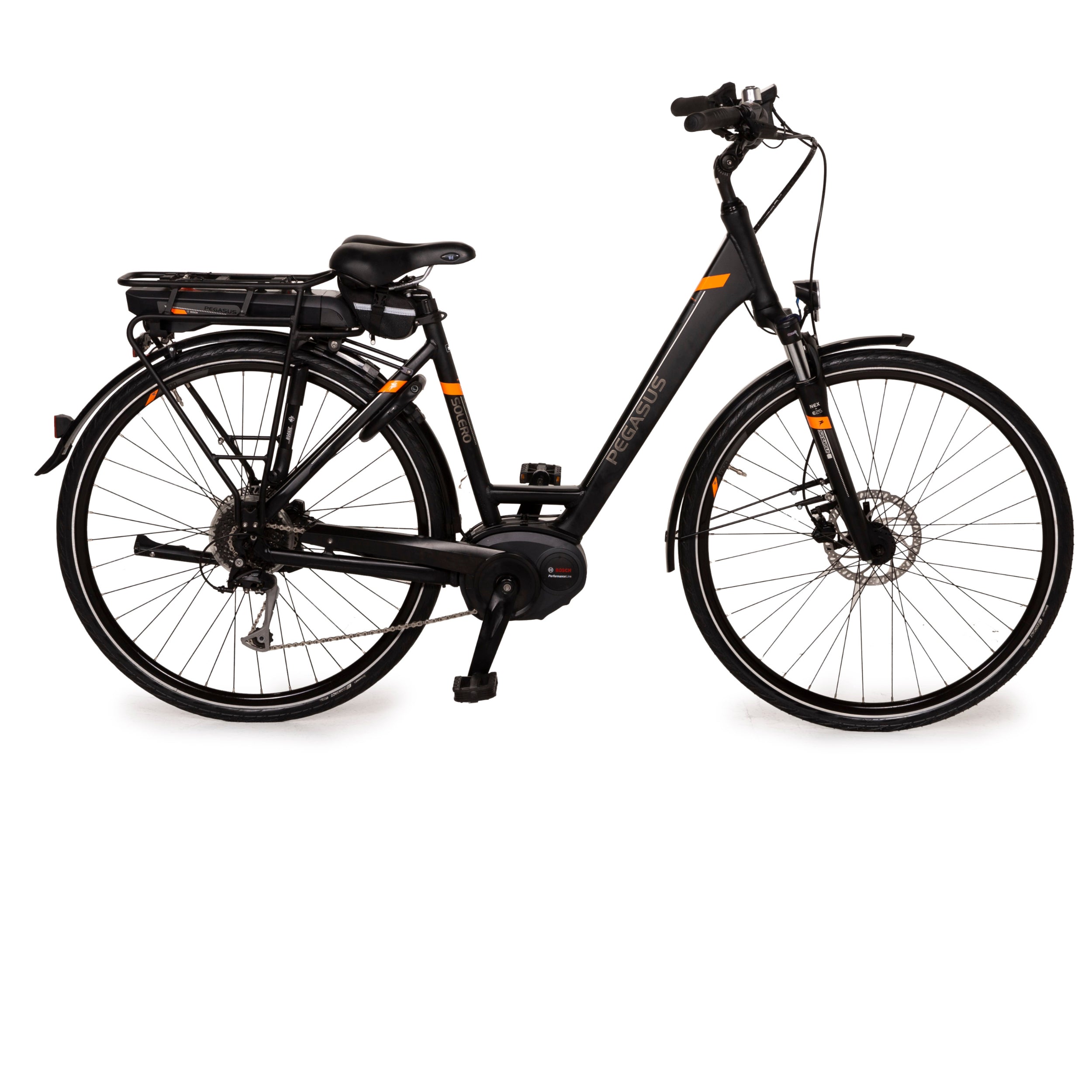 pegasus e bike trekking / touring PEGASUS E-Trekking Bike SOLERO E8 2017 Schwarz Aluminium - 2. Hand