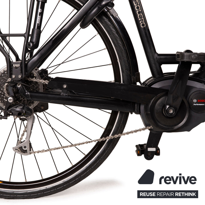 Pegasus Solero E8 2017 Aluminum Bicycle Black E-Trekking Bike