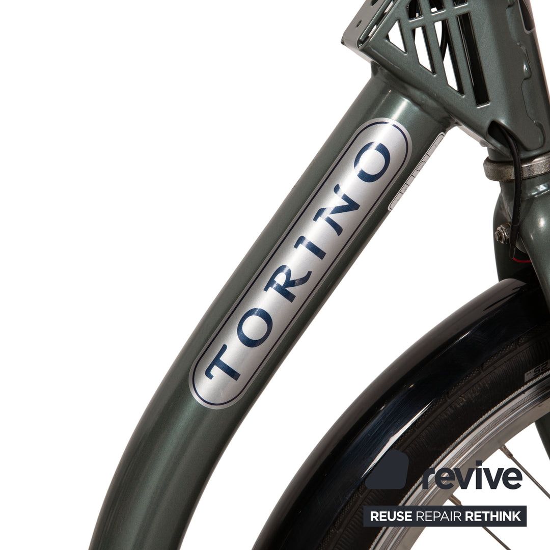Pfautec Torino 2021 E-Cargo Bike Gray Green Bicycle cargo bike