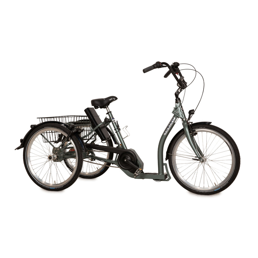 Pfautec Torino 2021 E-Cargo Bike Gray Green Bicycle cargo bike