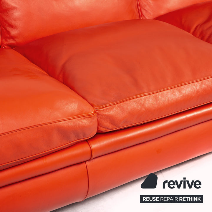 Poltrona Frau Dream On Leather Sofa Coral Orange Chesterfield Sofa Couch