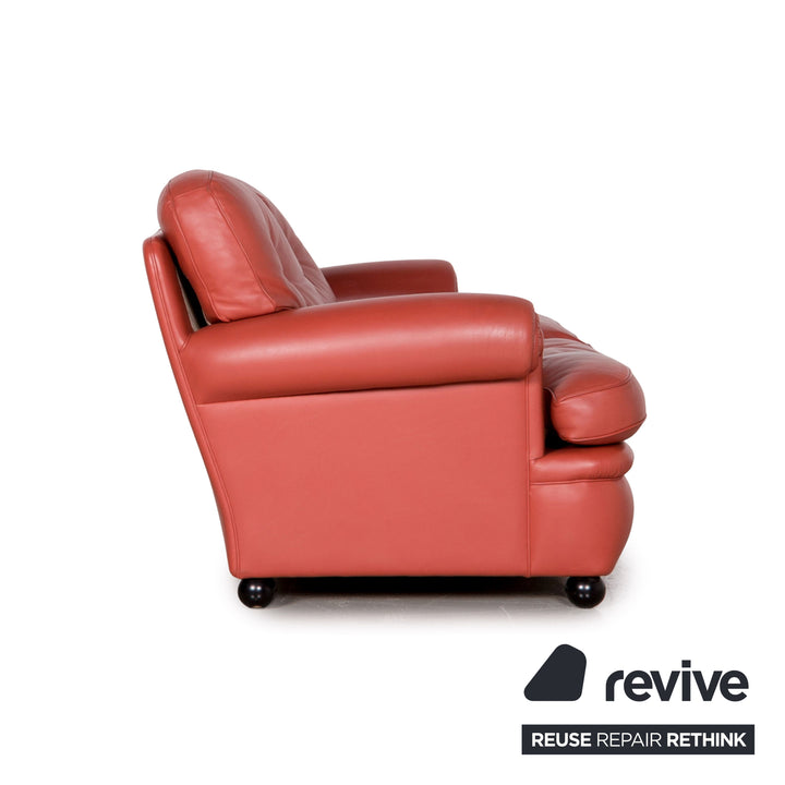 Poltrona Frau Dream On Leder Sofa Korall Orange Zweisitzer Couch