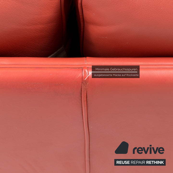 Poltrona Frau Dream On Leder Sofa Korall Orange Zweisitzer Couch