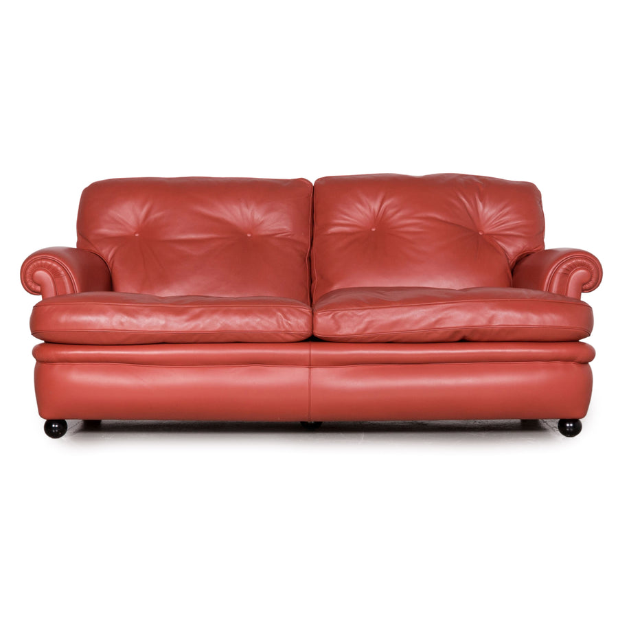 Poltrona Frau Dream On Leder Sofa Korall Orange Zweisitzer Couch