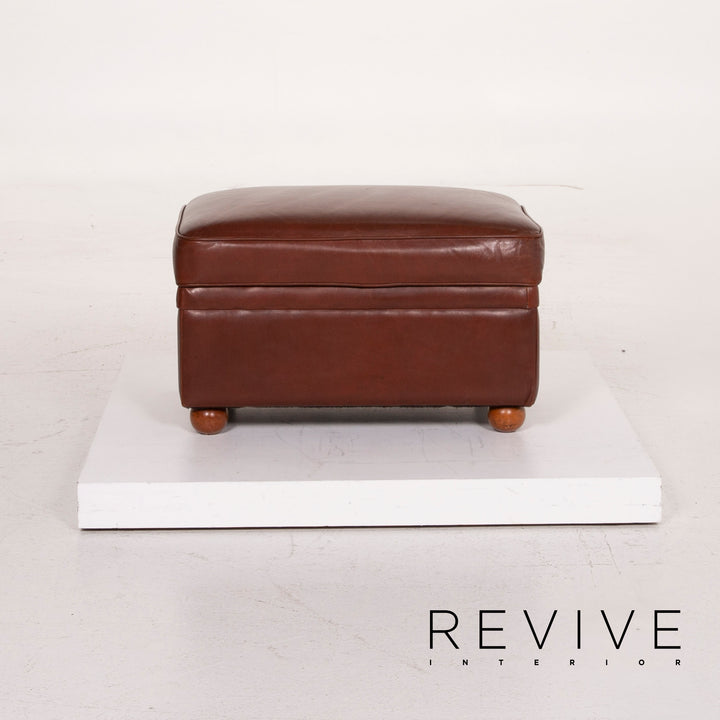 Poltrona Frau Leather Stool Cognac #14725