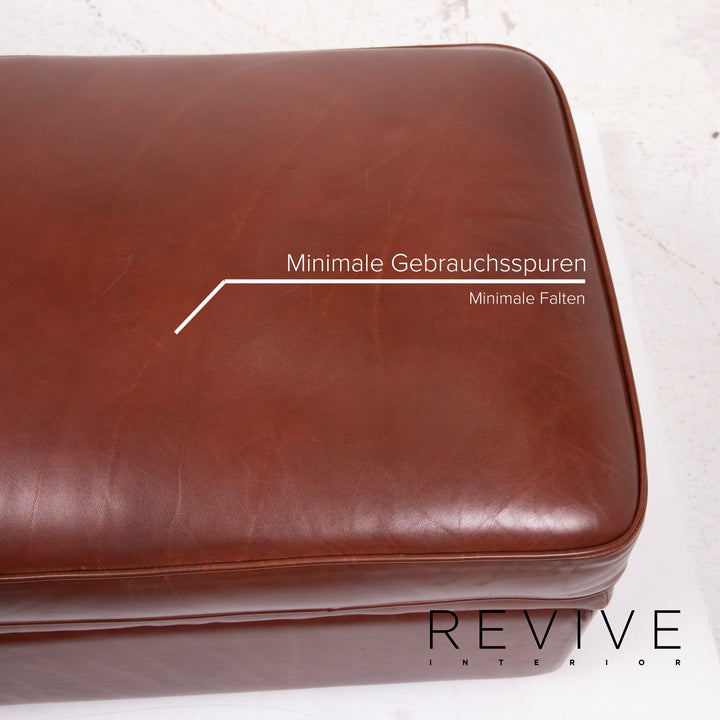 Poltrona Frau Leather Stool Cognac #14725