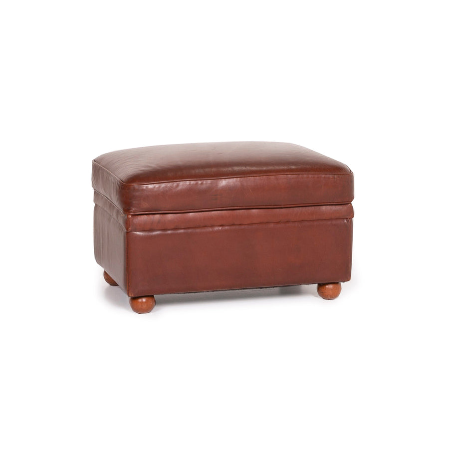 Poltrona Frau Leather Stool Cognac #14725