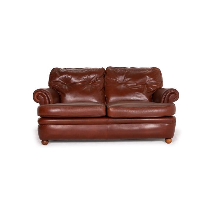 Poltrona Frau Leder Sofa Cognac Zweisitzer #14724