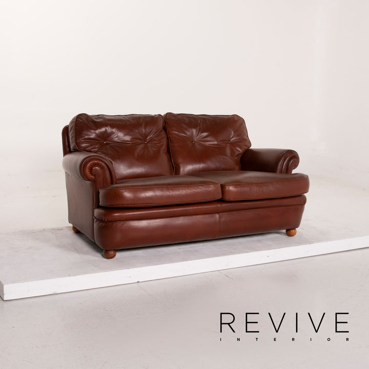 Poltrona Frau Leder Sofa Cognac Zweisitzer #14724