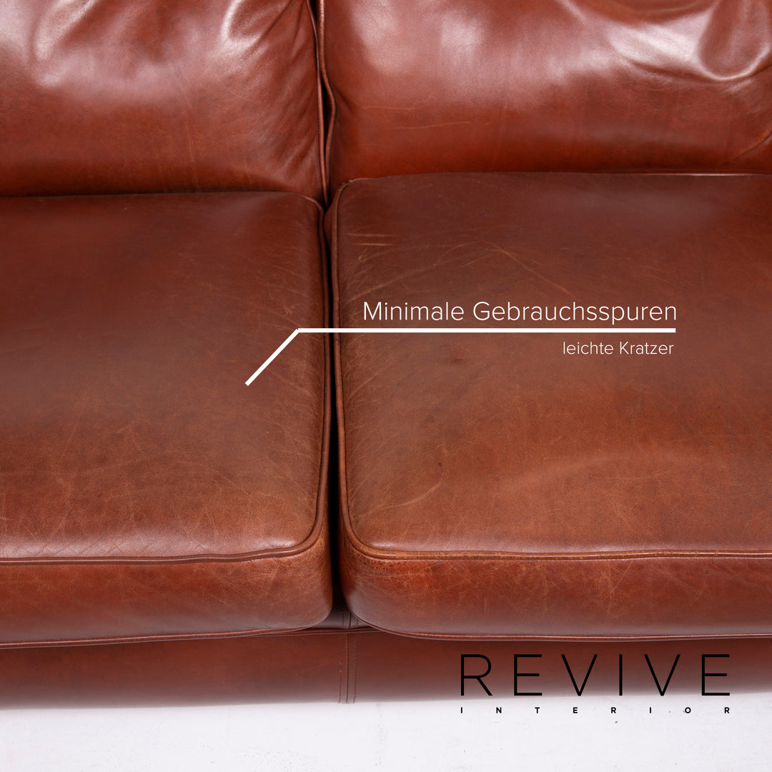 Poltrona Frau Leder Sofa Cognac Zweisitzer #14724