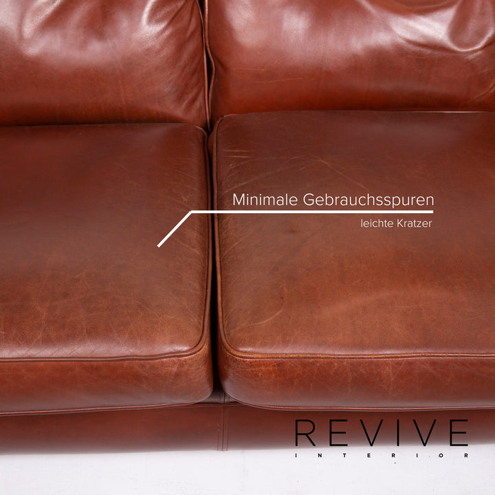 Poltrona Frau Leder Sofa Cognac Zweisitzer #14724