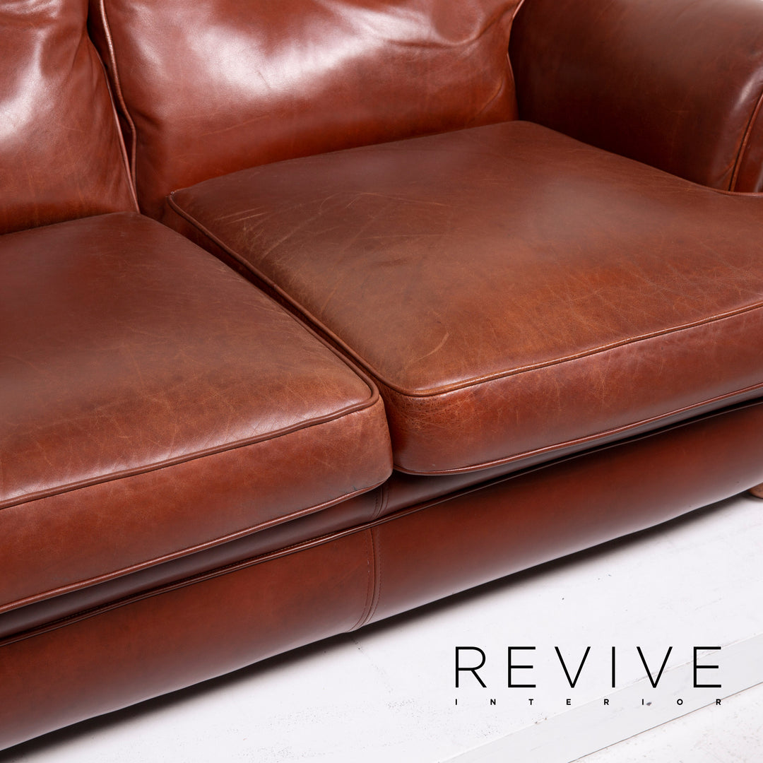 Poltrona Frau Leder Sofa Cognac Zweisitzer #14724