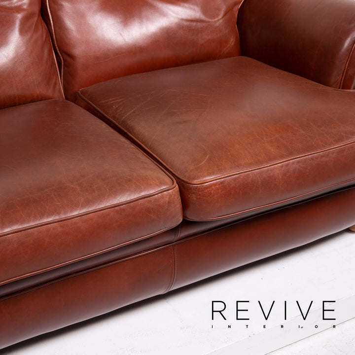 Poltrona Frau Leder Sofa Cognac Zweisitzer #14724