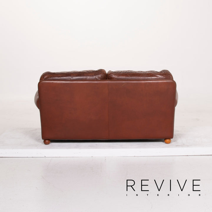 Poltrona Frau Leder Sofa Cognac Zweisitzer #14724