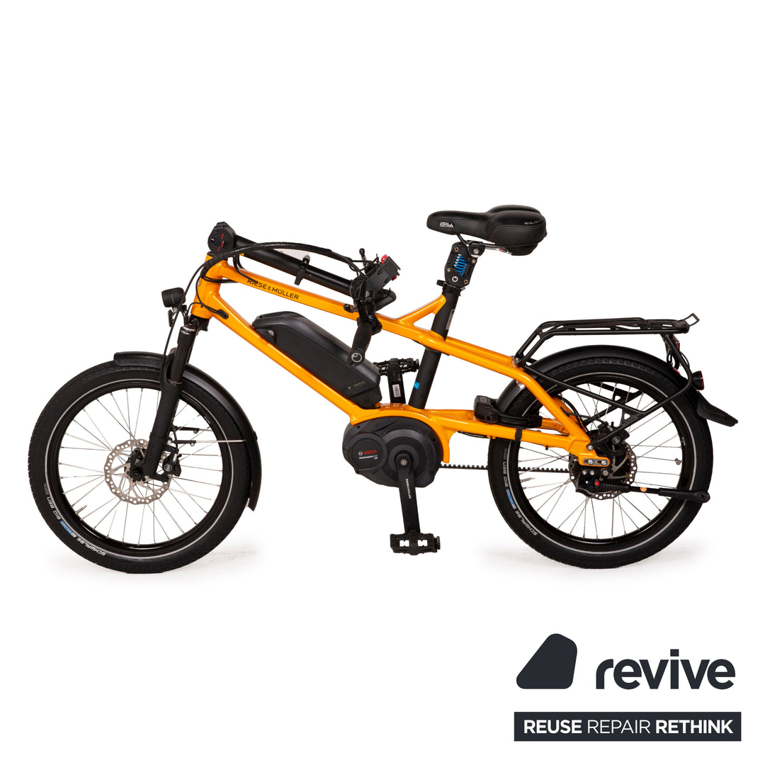 citybike test 2016 Riese & Müller E-City Bike BLUELABEL PONY CITY 2016 Orange Aluminium - 2. Hand
