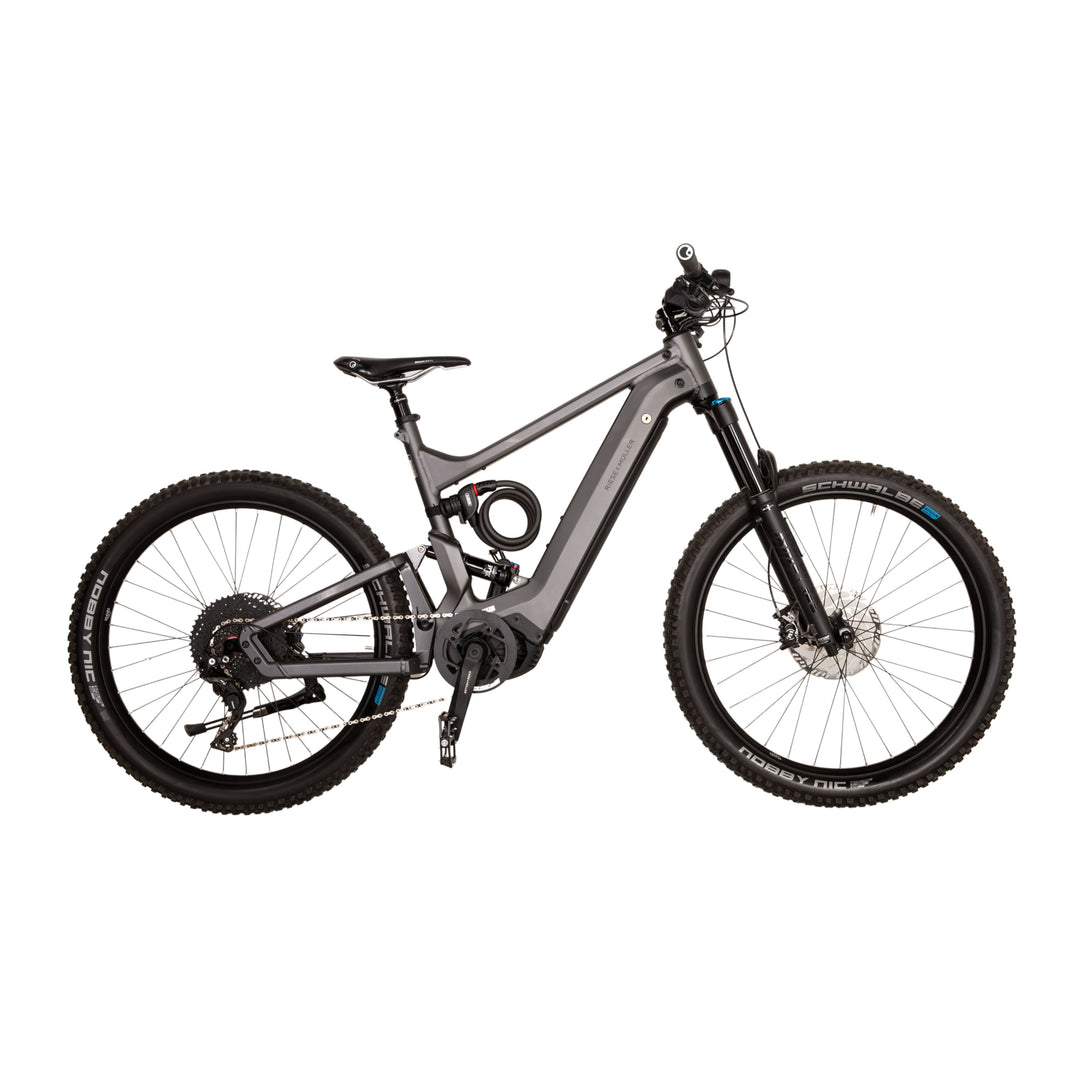 riese und müller fully e-bike Riese & Müller E-Mountainbike DELITE MOUNTAIN TOURING 2021 Grau Aluminium - 2. Hand