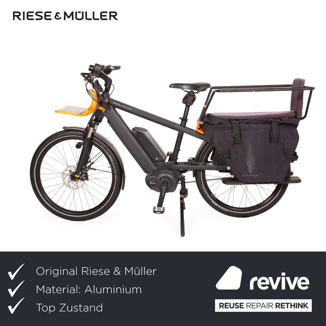 Riese & Müller Multicharger GT Vario HS 2020 Aluminium Fahrrad Schwarz E-Lastenrad Dual Battery Pedelec RH 47cm