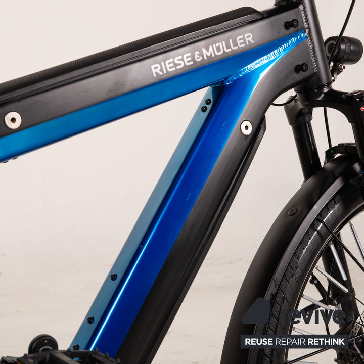 Riese &amp; Müller SUPERCHARGER GT Touring 2019 E-Trekking Bike Black Blue RH 49 Bicycle
