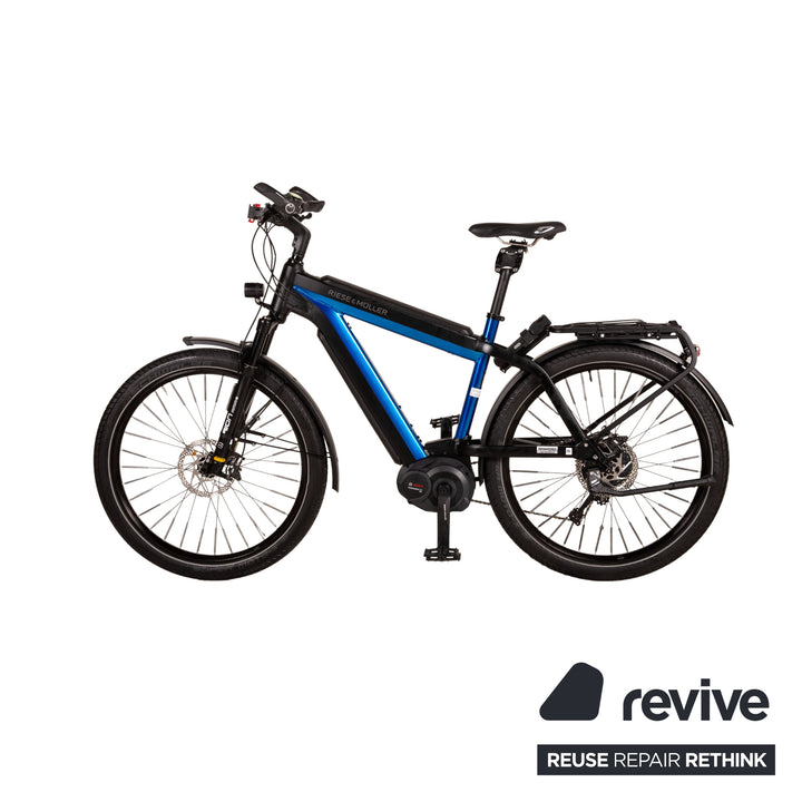 Riese &amp; Müller SUPERCHARGER GT Touring 2019 E-Trekking Bike Black Blue RH 49 Bicycle
