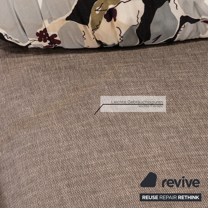 Roche Bobois Anagramme Fabric Sofa Gray Corner Sofa Couch