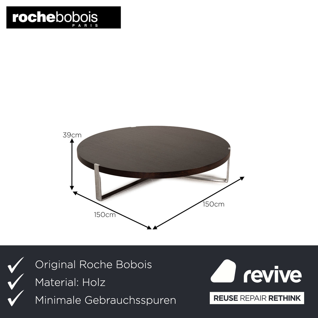 Roche Bobois wood table Dark brown coffee table