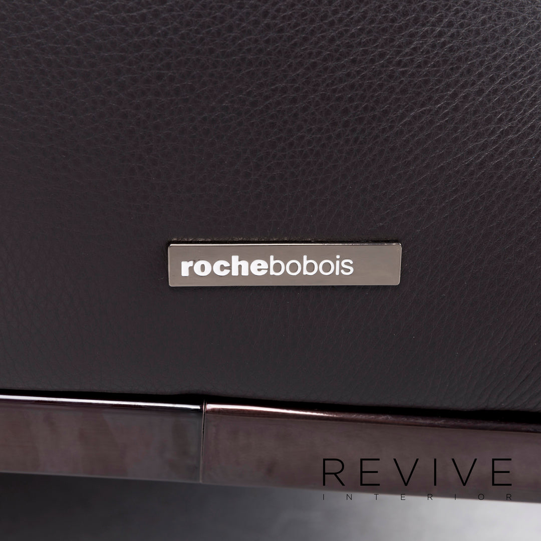 Roche Bobois Impact Modular Leder Sofa Dunkelbraun Viersitzer #11397
