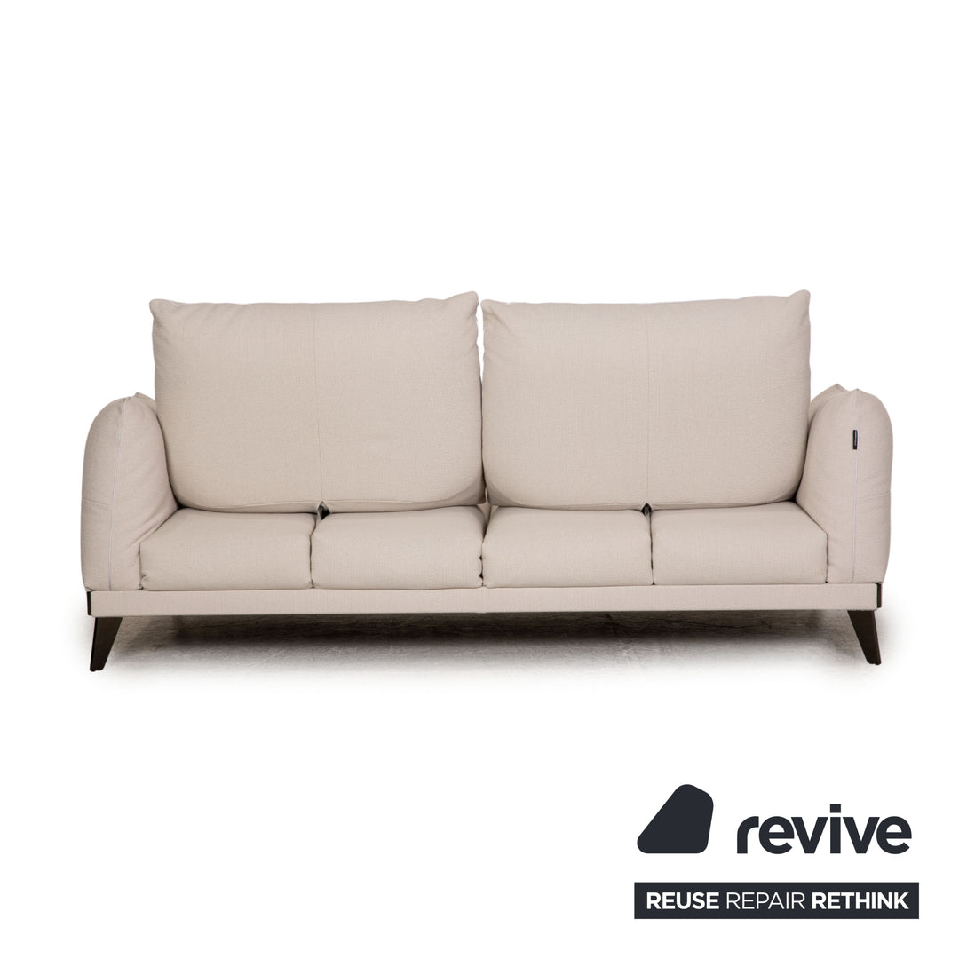 Roche Bobois ITINÉRAIRE fabric two seater light gray sofa couch function