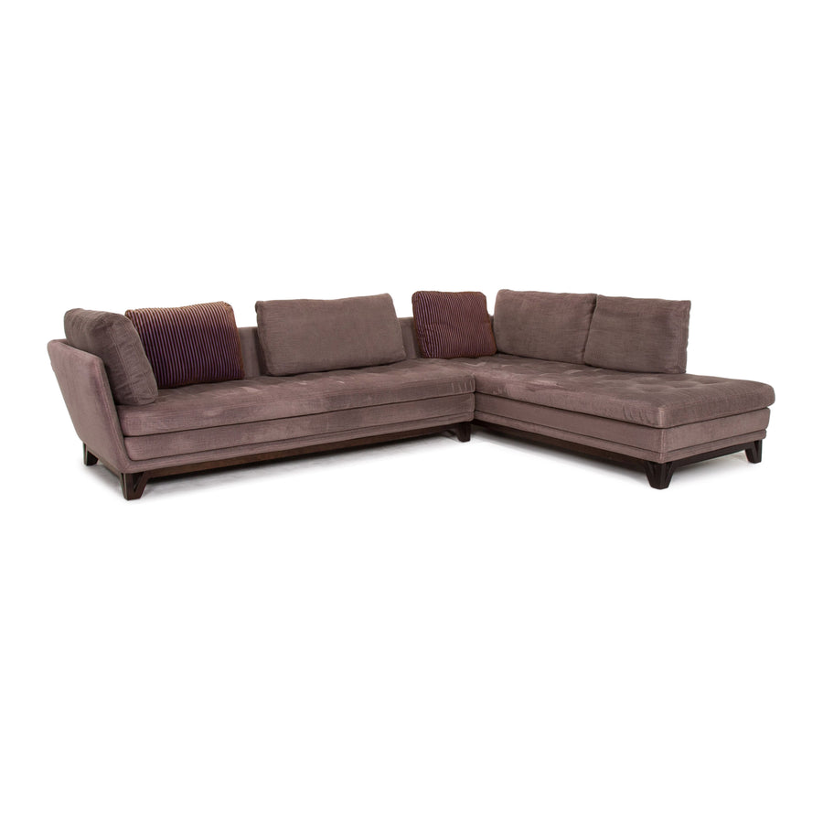 Roche Bobois Littoral II Stoff Ecksofa Grau Flieder Sofa Couch #15046