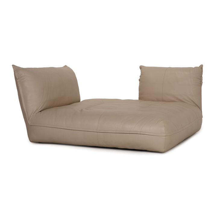 Roche Bobois Octet Leather Corner Sofa Beige Sofa Couch