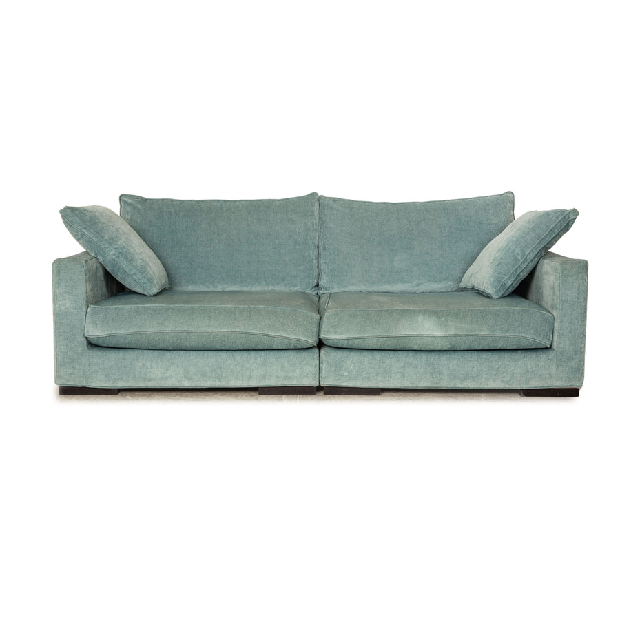 Roche Bobois Stoff Dreisitzer Hellblau Mint Sofa Couch